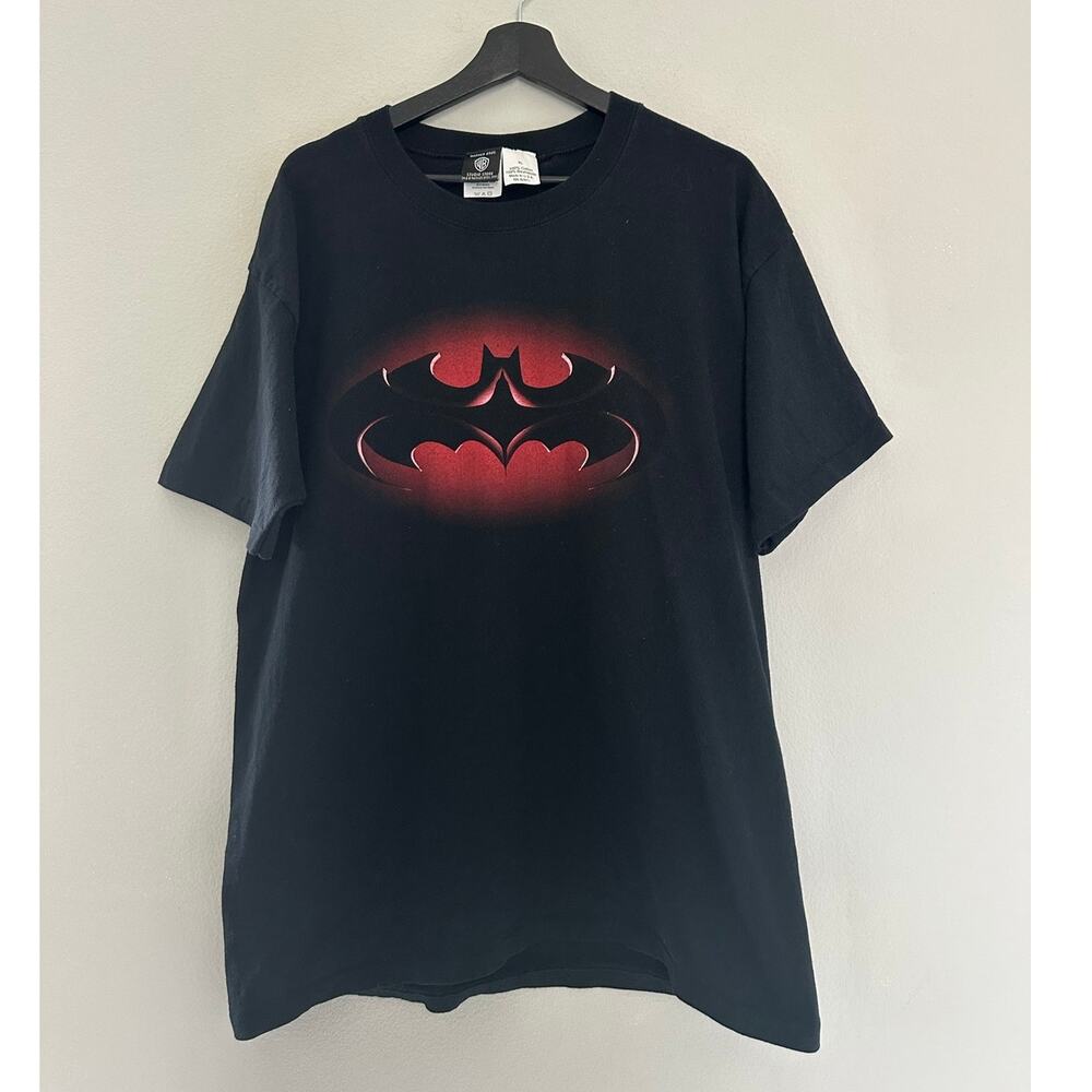 Vintage 90s Batman & Robin Black T-Shirt size XL